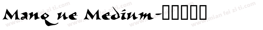 Manque Medium字体转换